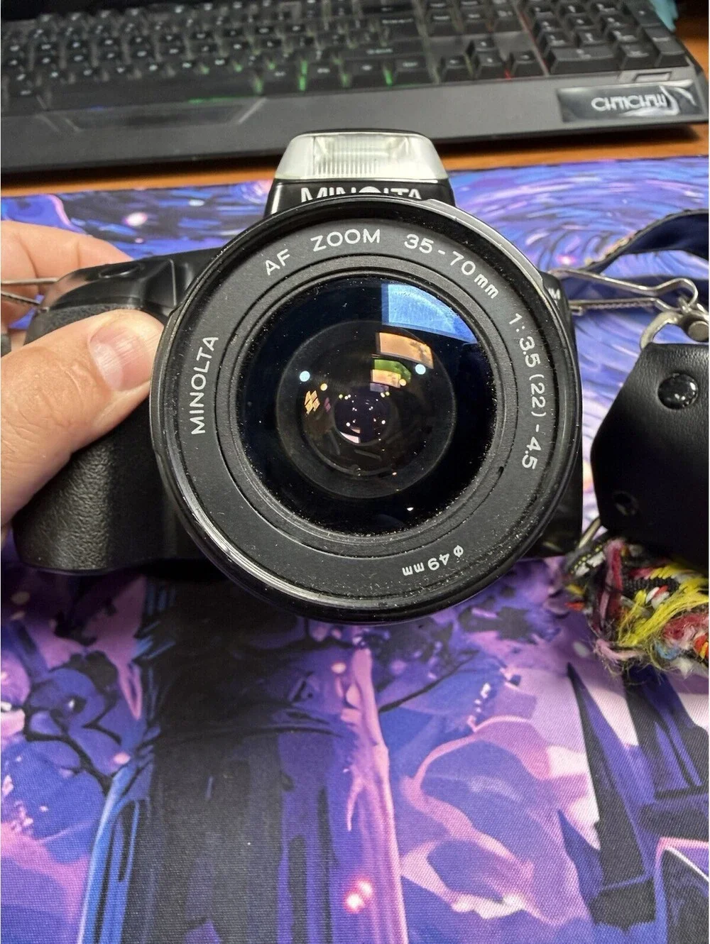 Minolta Maxxum 300si 35mm Film Camera w/ AF 35-70mm Lens And Manuel. UNTESTED